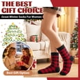 thumbnail image 5 of Loritta Secret Women Fuzzy Slipper Socks, 2 Pairs Christmas Winter Cozy Warm Thick Socks with Non-Slip Grippers, 5 of 10