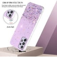 thumbnail image 3 of for Samsung Galaxy A53 Case Clear Glitter Aesthetic Pink Samsung A53 Phone Case Silicone Transparent Shockproof Soft Cover Thin (Samsung A53 5g, Purple), 3 of 14