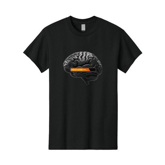 Brain-50 Mens Graphic Tee, 100% Cotton, Casual Summer Wear BAA202