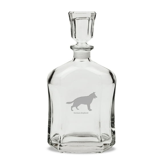 German Shepherd 23.75 oz Classic Whiskey Decanter