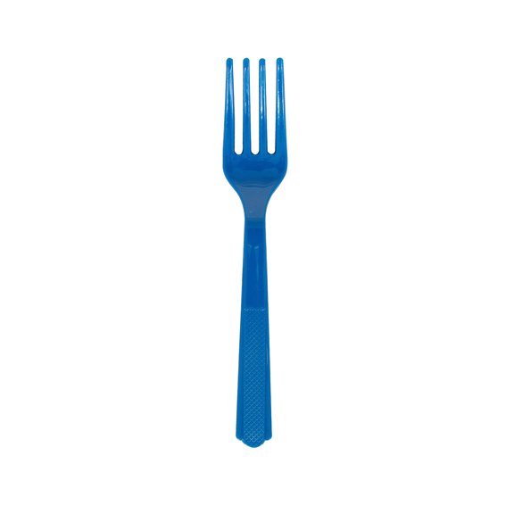 Way To Celebrate! Electric Blue Plastic Forks, 24ct