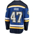 thumbnail image 3 of Men's Fanatics Branded Torey Krug Blue St. Louis Blues Home Premier Breakaway Player Jersey, 3 of 3