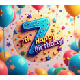 thumbnail image 4 of Colorful 3D Style Birthday Banner Background with Balloons Stars and Confetti Party Supplies Photography Props for Birthday Party Birthday Decoration Photo Booth Backdrop Decorations, 4 of 4