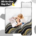 thumbnail image 4 of Black and Gold Marble Pattern Teens Toddler Nap Mat with Pillow, Sleeping Mat Bag for Preschool Daycare 60"x20", 4 of 6