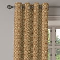 thumbnail image 3 of Ambesonne Victorian Grommet Curtain, Ornate Swirls Curves, 50" x 54", Brown Pale Yellow, 3 of 6