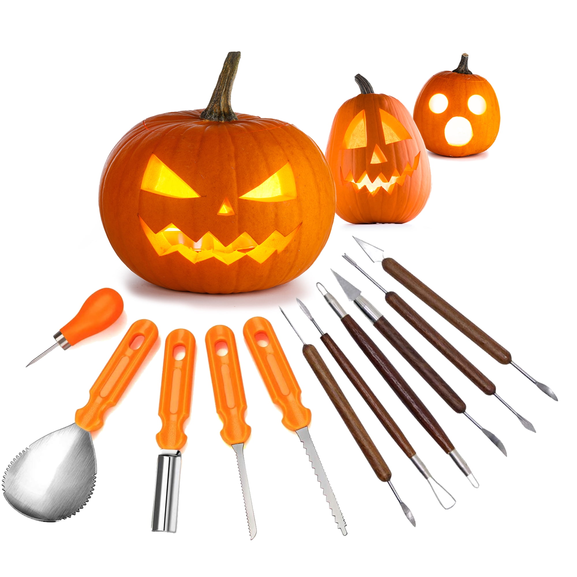 Halloween Pumpkin Carving Tools, 11-Pieces Professional pumpkin ...