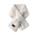 thumbnail image 2 of BRDFRL Plush Scarf for Women Winter Furry Faux Fur Loophole Short Scarf Soft Cozy Neck Warmer Wrap, 2 of 3