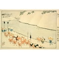 thumbnail image 3 of Kobayashi Kiyochika 18x14 Black Modern Framed Museum Art Print Titled - Snow at Soto-Sakurada, Kasumigaseki (circa 1884), 3 of 5