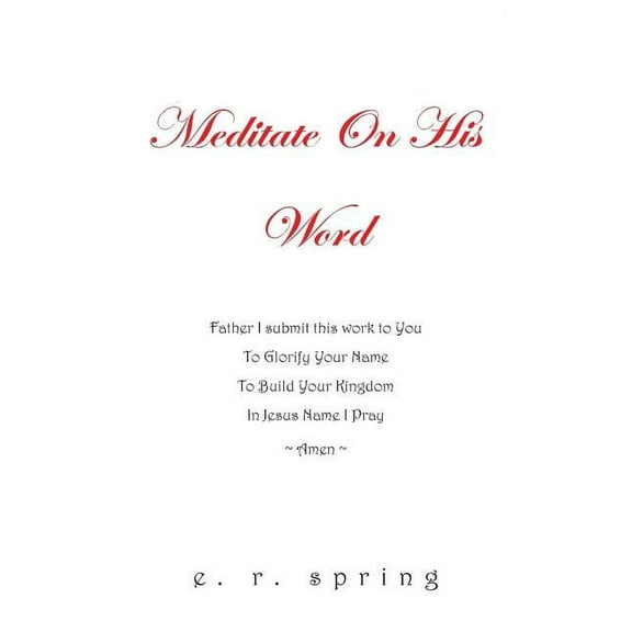 Meditate on His Word