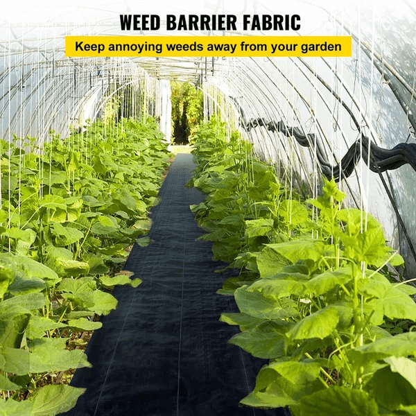 VEVOR Pro Landscape Fabric 2x300FT - 2.4oz Woven Weed Block with High Flow Tech