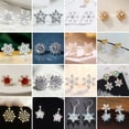 thumbnail image 2 of GKNET Elegant Crystal Zircon Snowflake Earrings Ear Stud Charm Women Delicate Jewelry Xmas Gift-5-Gold Snowflake, 2 of 9