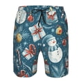 thumbnail image 3 of Salouo Christmas Snowman Gift Pattern Swim Trunks for Men,Men's Hawaiian Bathing Suit Swimsuits Quick Dry Swimming Board Shorts Beach Shorts with Pockets-Medium, 3 of 6