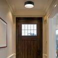 thumbnail image 4 of C Cattleya 13in Black and White Finish LED Drum Flush Mount Ceiling Light(3000K/4000K/5000K), 4 of 6