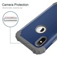 thumbnail image 3 of Dteck iPhone Xs Max Case, Dteck Heavy Dual Layer Rugged Shockproof Case Hard PC Protective Back Cover For Apple iPhone Xs Max 6.5 inch, Deep Blue, 3 of 7