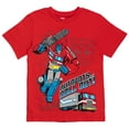 thumbnail image 3 of Transformers Optimus Prime Big Boys T-Shirt and Mesh Shorts Outfit Set Toddler to Big Kid, 3 of 5