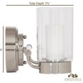 thumbnail image 3 of Hamilton Hills Double Sconce Polished Nickel LED Candle Light Fixture | Glass Surrounded | Vanity, Bedroom, or Bathroom | Interior Lighting, 3 of 7
