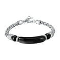 thumbnail image 4 of Pulsera para hombre Strade Fareast Limited cadena de eslabones Acero inoxidable regalo Negro, 4 of 8
