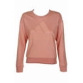 thumbnail image 3 of Adidas Ladies Classic Logo Graphic Cotton Crew Neck Sweatshirt Coral S, 3 of 4