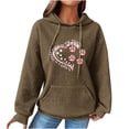 thumbnail image 1 of Birdeem Femmes Imprimé Col Rond Manches Longues Ample Chandail Simple Hauts Chandail Blouse, 1 of 1