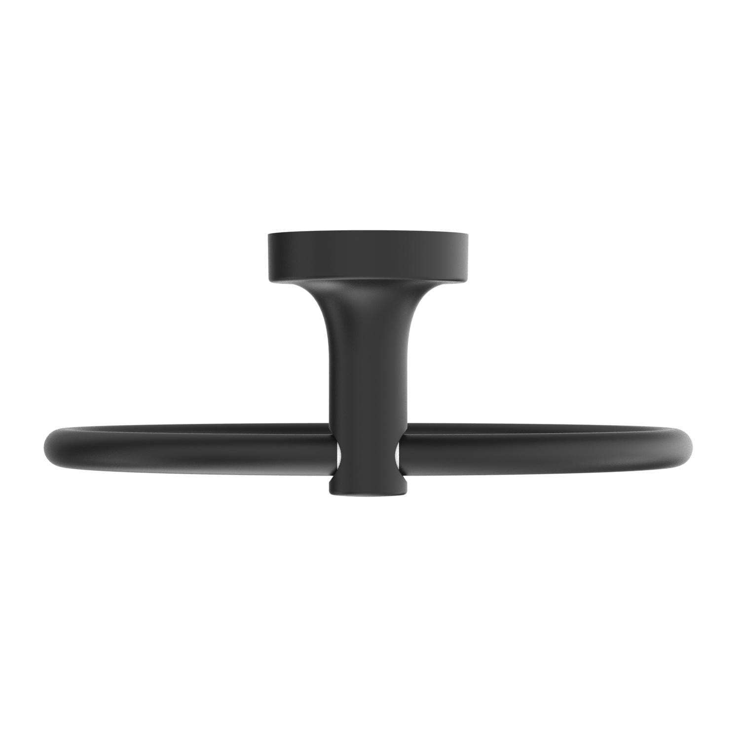 Better Homes & Gardens Clean Modern Wall Mount Towel Ring, Matte Black