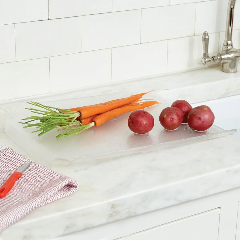 White Acrylic Cutting Board with Handle - WACB - Strictly Kitchen + Bath