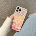 thumbnail image 6 of Compatible with iPhone 13 Pro Max Bling Oil Painting Flowers Diamond Case Sparkly Shiny Glitter Floral Art Crystal Rhinestone Protective Shockproof Cover for Women Girls, 6 of 15