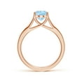 thumbnail image 2 of Angara Natural 1.5 Ct. Aquamarine Solitaire Ring in 14K Rose Gold for Women (Ring Size: 8), 2 of 10