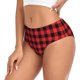 thumbnail image 2 of Fotbe Buffalo Plaid Red Black Calzones Estampados para Mujer – Ropa Interior de Algodón, Cómoda, Suave y Elástica-3X-Large, 2 of 6