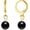 Black Obsidian, variant on Healing Natural Stone Earrings for Women Real Crystal Turquoise Moonstone Lapis Lazuli Amethyst Black Obsidian Ball Drop Dangle Hoop Earring Gemstone Jewelry for Women[x2731]