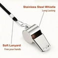 thumbnail image 4 of Stainless Steel Sports Whistle With Rope, Loud And Crisp Sound, Perfect For Coaches, Referees, And Officials, 4 of 5
