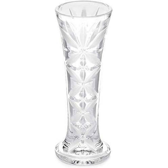 Forever Rose Crystal Bud Vase, Decorative Crystal Clear Glass Bud Vase, Perfect for Real & One of a Kind Forever Roses, 7” Tall