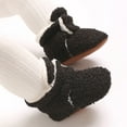 thumbnail image 2 of FAOWME Baby Boy Girl Boots Shoes Shoes Winter Snow Bowknot Soft Sole Warm Toddler Prewalker Booties Black 12-18 Months, 2 of 4