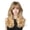 Yellow, variant on 22-Inch Mixed Color Wavy Bangs Hair Wigs - Elegant Synthetic Hair for Daily Life and Parties