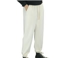 thumbnail image 2 of Handshe Men's Summer Casual Cuffed Sweatpants with Elastic Waist Drawstring Pockets Breathable Activewear, 2 of 7