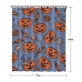 thumbnail image 5 of Spooky Halloween Night Shower Curtain Pumpkin Black Cat Pattern Waterproof Bathroom Drapes,72x84 inch Shower Curtain, 5 of 6