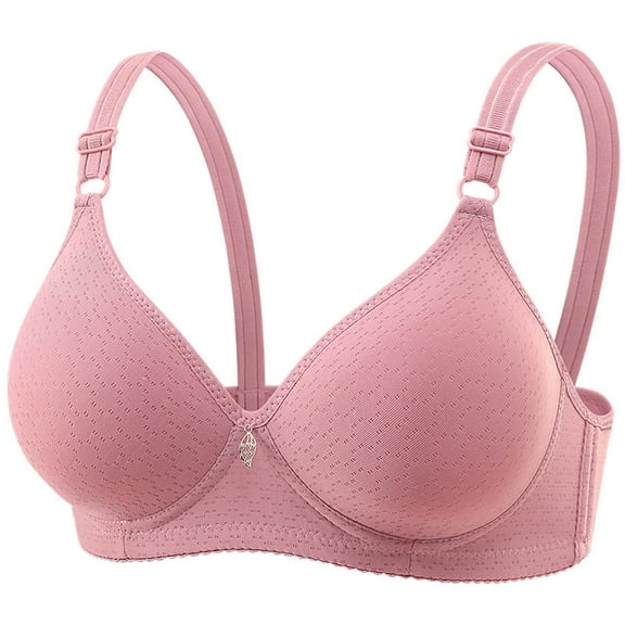 Plus Size Bra for Women Push up Breathable Comfortable Bra Underwear Seniors Everyday Bras (40/90BC, Pink)