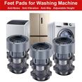 thumbnail image 4 of 4X Patins de Support pour Machine à Laver Réglables Anti-Vibration pour Lave-Linge et Sécheuse, 4 of 7