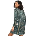 thumbnail image 2 of FORMRS Womens Long Sleeve Nightgowns Crew Neck Sleep Shirt Soft Pajamas Sizes S-3XL, Floral Forest Scene, 2 of 8