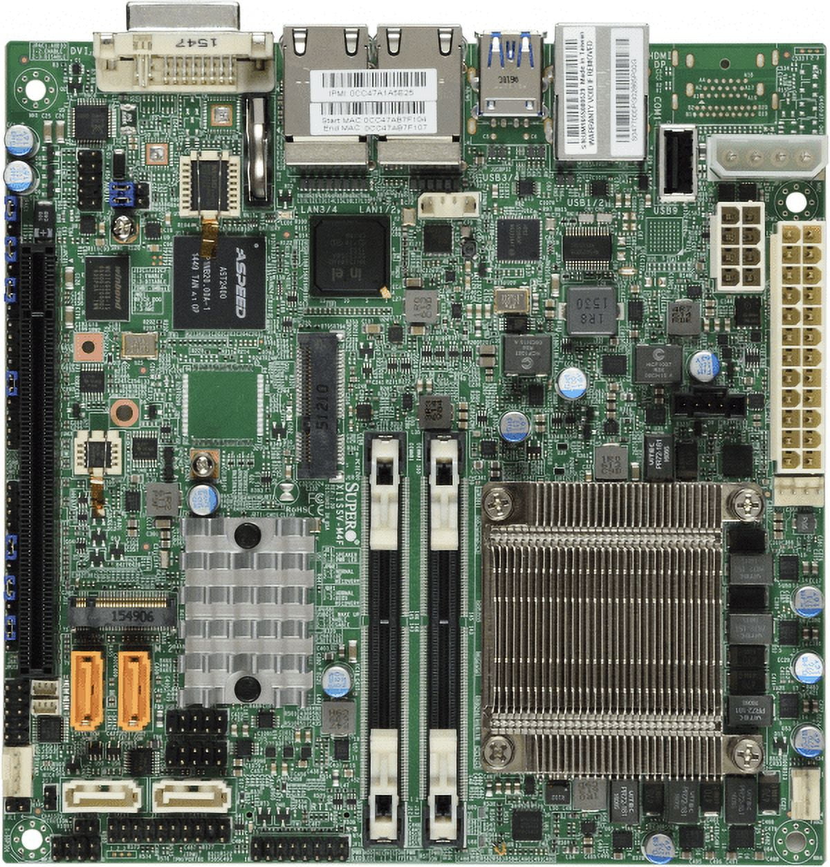 NEW* Supermicro X12SDV-8C-SPT4F Motherboard - Intel Xeon Processor
