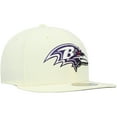thumbnail image 3 of Men's New Era Cream Baltimore Ravens Chrome Color Dim 59FIFTY Fitted Hat, 3 of 5