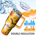 thumbnail image 3 of 40 Oz Halloween Tumbler with Handle and Straw, Haunted Ghost Skull Cat Travel Tumbler, Halloween Birthday Gifts for Women Adults Teenagers, 3 of 5