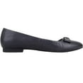 thumbnail image 4 of Womens Genuine Leather Slip On Formal Smart Work School Suit Ballerina Style Dolly Shoes - Navy - US 5, 4 of 7