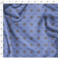 thumbnail image 4 of Soimoi Blue Viscose Chiffon Fabric Floral Wreath Geometric Printed Fabric 1 Yard 42 Inch Wide, 4 of 5