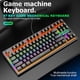 thumbnail image 4 of Teclado mecánico para juegos con cable y retroiluminación arcoíris anti-efecto fantasma para Windows Gamer 87 llaves, 4 of 9