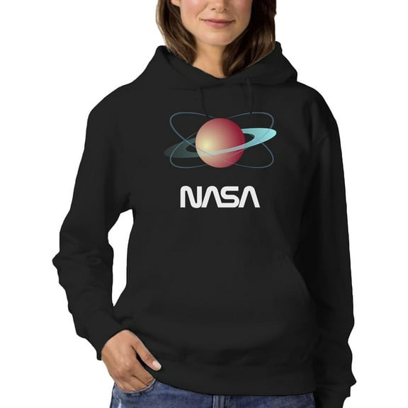 NASA Nasa Atom Like Planet Hoodie Women -NASA Designs, Female x-Large