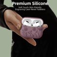 thumbnail image 3 of Comvin for AirPods Pro 2 Case, Flower Engraved Silicone Protective Case for Apple AirPod Pro 2nd/1st Generation Case with Keychain for Women Men, SmokyViolet, 3 of 6
