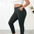 thumbnail image 7 of Plus Size Workout Leggings for Women High Waisted Lounge Gym Yoga Pants Fitness Exercise Stretch Soft Pants with Pockets Dark Gray 4XL, 7 of 7