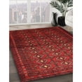 thumbnail image 2 of Ahgly Company Indoor Round Traditional Fire Brick Red Southwestern Area Rugs, 4' Round, 2 of 6