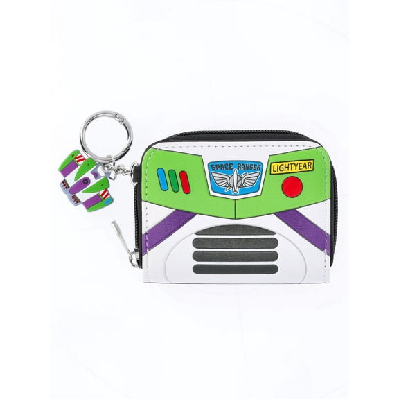 Disney Pixar Women's Toy Story Buzz Lightyear Wallet with Charm Keychain, Green