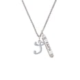 thumbnail image 2 of Delight Jewelry Silvertone Small Gelato Script Initial - S - Silvertone Believe Faith Prayer Hope Bar Charm Necklace, 23", 2 of 4